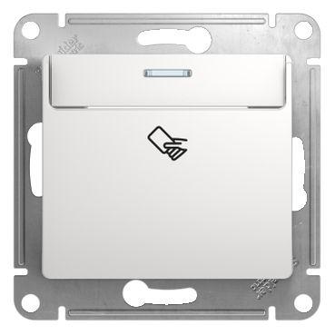 Выключатель карточный 1-кл. 1мод. СП Glossa 10А IP20 механизм бел. SE — изображение 4