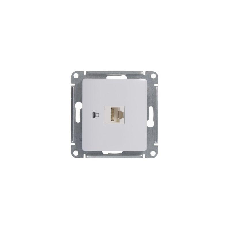 Розетка компьютерная 1-м СП Glossa RJ45 кат.5E механизм бел. SE — изображение 3
