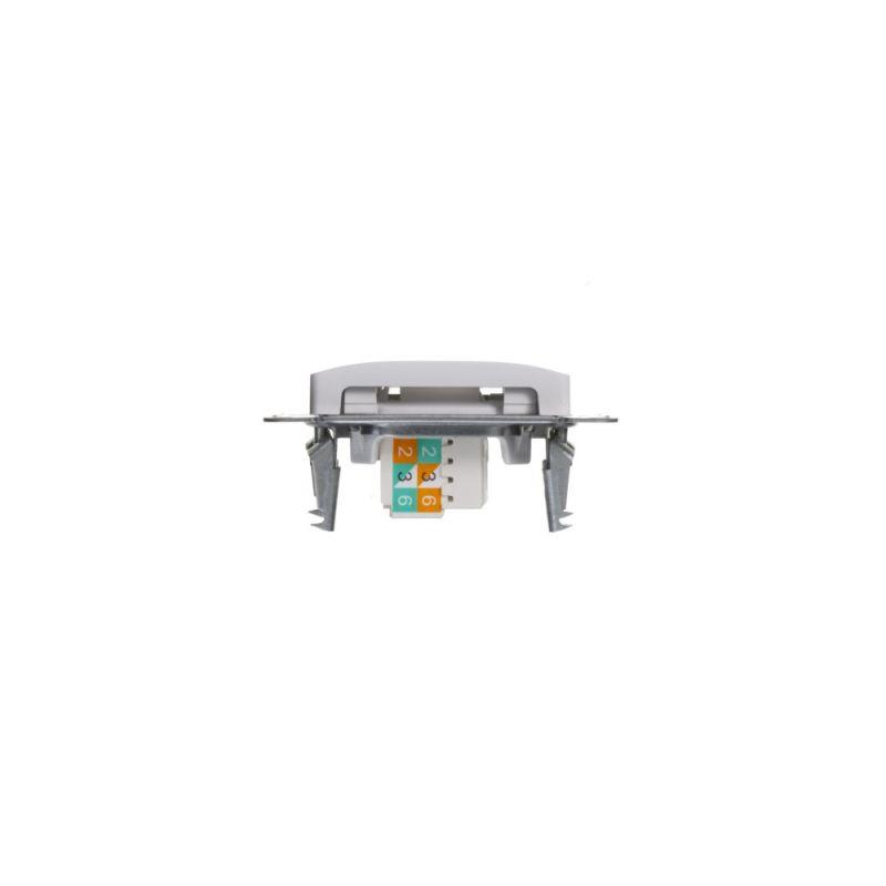 Розетка компьютерная + телефонная 2-м СП Glossa RJ45 + RJ11 кат.5E механизм бел. SE — изображение 4