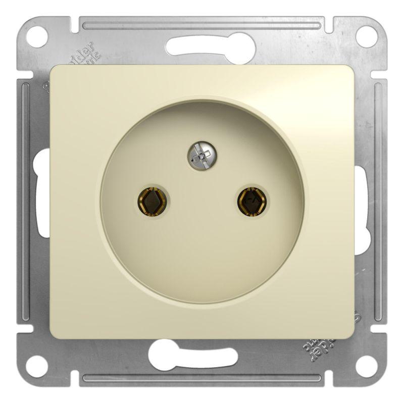 Розетка 1-м СП Glossa 16А IP20 без заземл. механизм беж. SE
