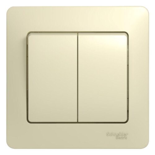 Выключатель 2-кл. СП Glossa 10А IP20 10AX в сборе беж. SE