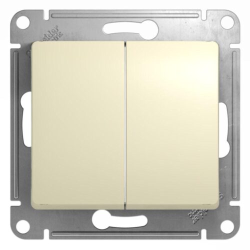Переключатель проходной 2-кл. СП Glossa 10А IP20 10AX механизм беж. SE