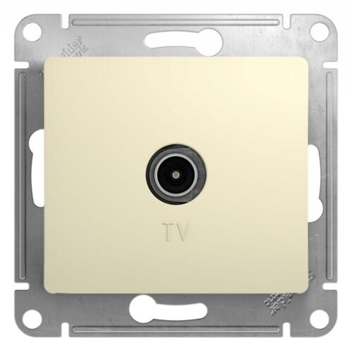 Розетка телевизионная TV Glossa коннектор механизм беж. SE