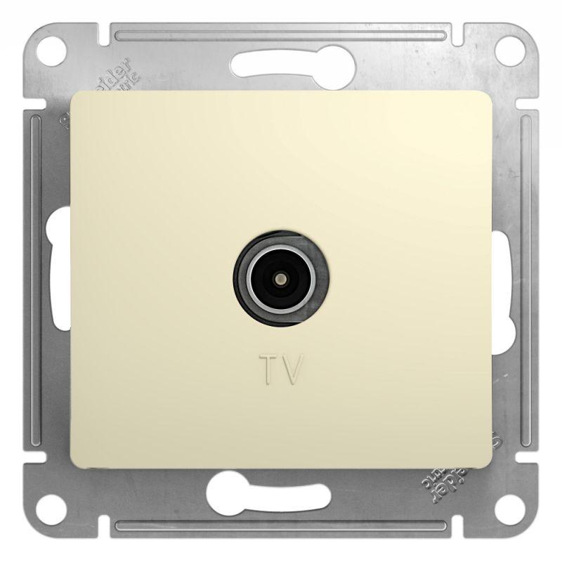 Розетка телевизионная TV Glossa коннектор механизм беж. SE