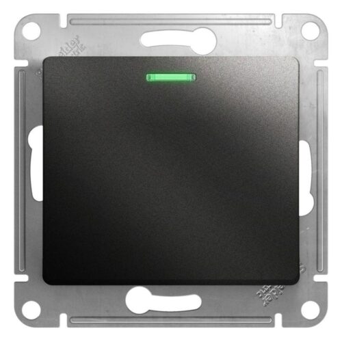 Выключатель 1-кл. СП Glossa 10А IP20 10AX с подсветкой механизм антрацит SE