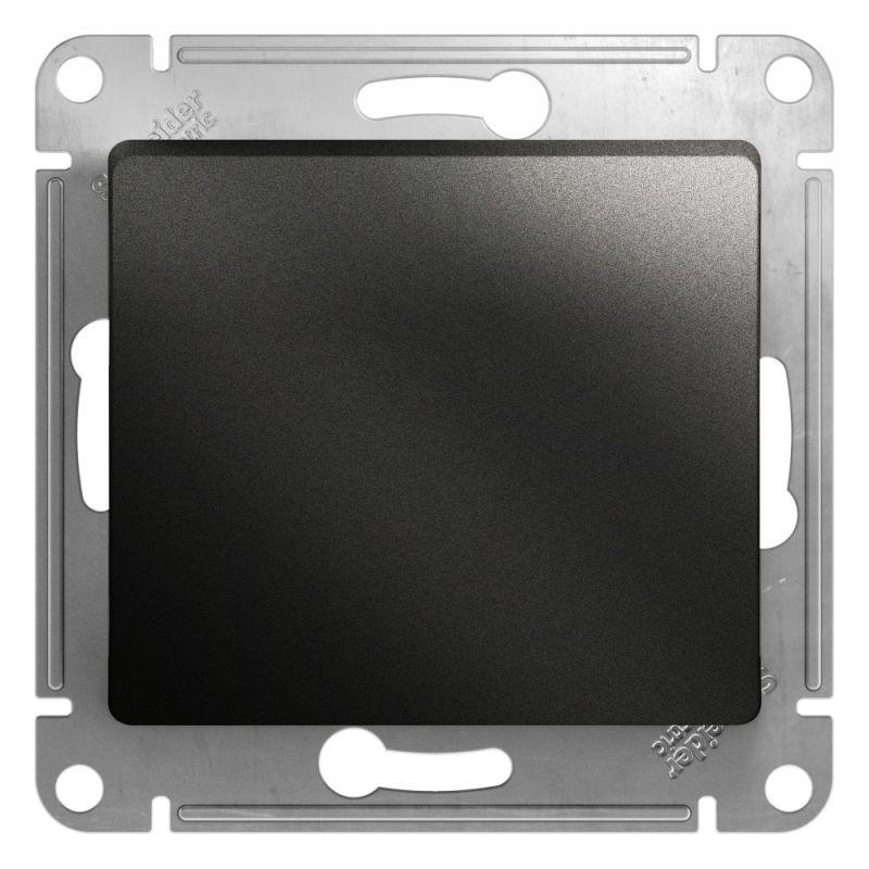 Кнопка нажимная 1-кл. СП Glossa 10А IP20 10AX механизм антрацит SE