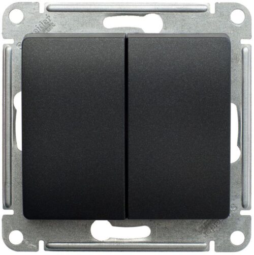 Переключатель проходной 2-кл. СП Glossa 10А IP20 10AX механизм антрацит SE