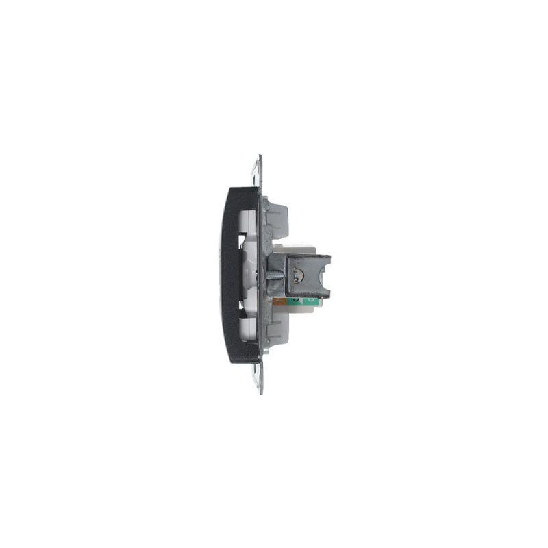 Розетка компьютерная 1-м Glossa RJ45 кат.5E механизм антрацит SE — изображение 5