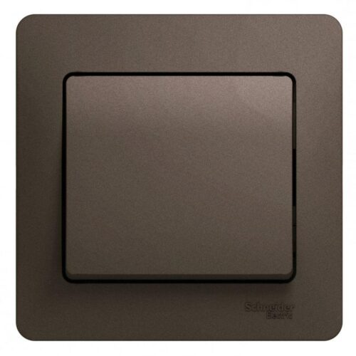 Выключатель 1-кл. СП Glossa 10А IP20 10AX в сборе шоколад. SE