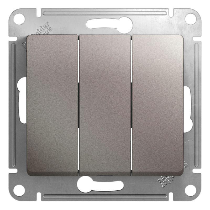 Выключатель 3-кл. СП Glossa 10А IP20 10AX механизм платина SE