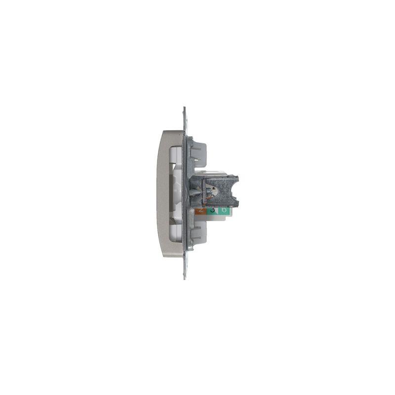 Розетка компьютерная 1-м Glossa RJ45 кат.5E механизм платина SE — изображение 6