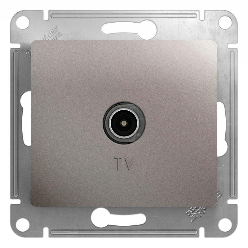 Розетка телевизионная TV Glossa коннектор механизм платина SE