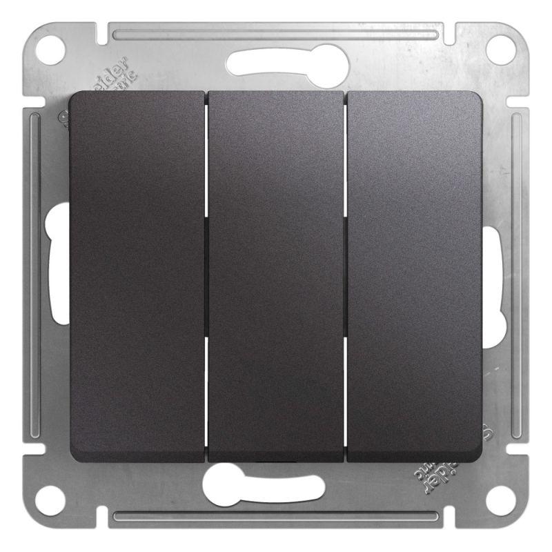 Выключатель 3-кл. СП Glossa 10А IP20 10AX механизм графит SE