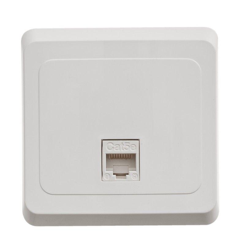 Розетка компьютерная 1-м СП Этюд RJ45 кат.5E бел. SE — изображение 3