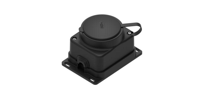 Колодка удлинителя 1-м MultiSet 16А 250В IP44 с заземл. каучук черн. SE — изображение 8