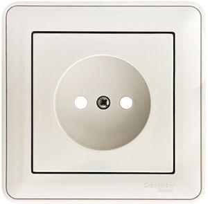 Розетка 1-м СП W59 16А IP20 без заземл. защ. шторки бел. SE